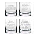 Whiskey Glasses Set of 4 - Whiskey the Companion Engraved