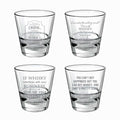 Whisky Glasses Set of 4 - Whisky Brings Happiness Engraved