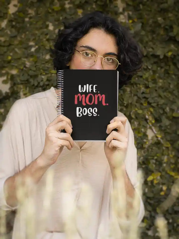Wife Mom Boss Wirebound Notebook (1)