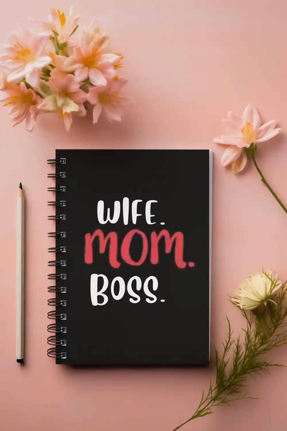 Wife Mom Boss Wirebound Notebook (2)