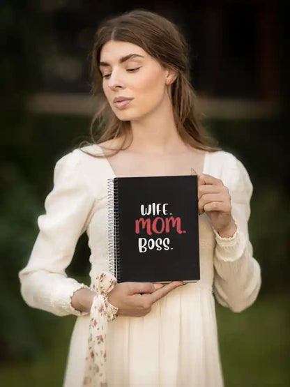 Wife Mom Boss Wirebound Notebook (3)