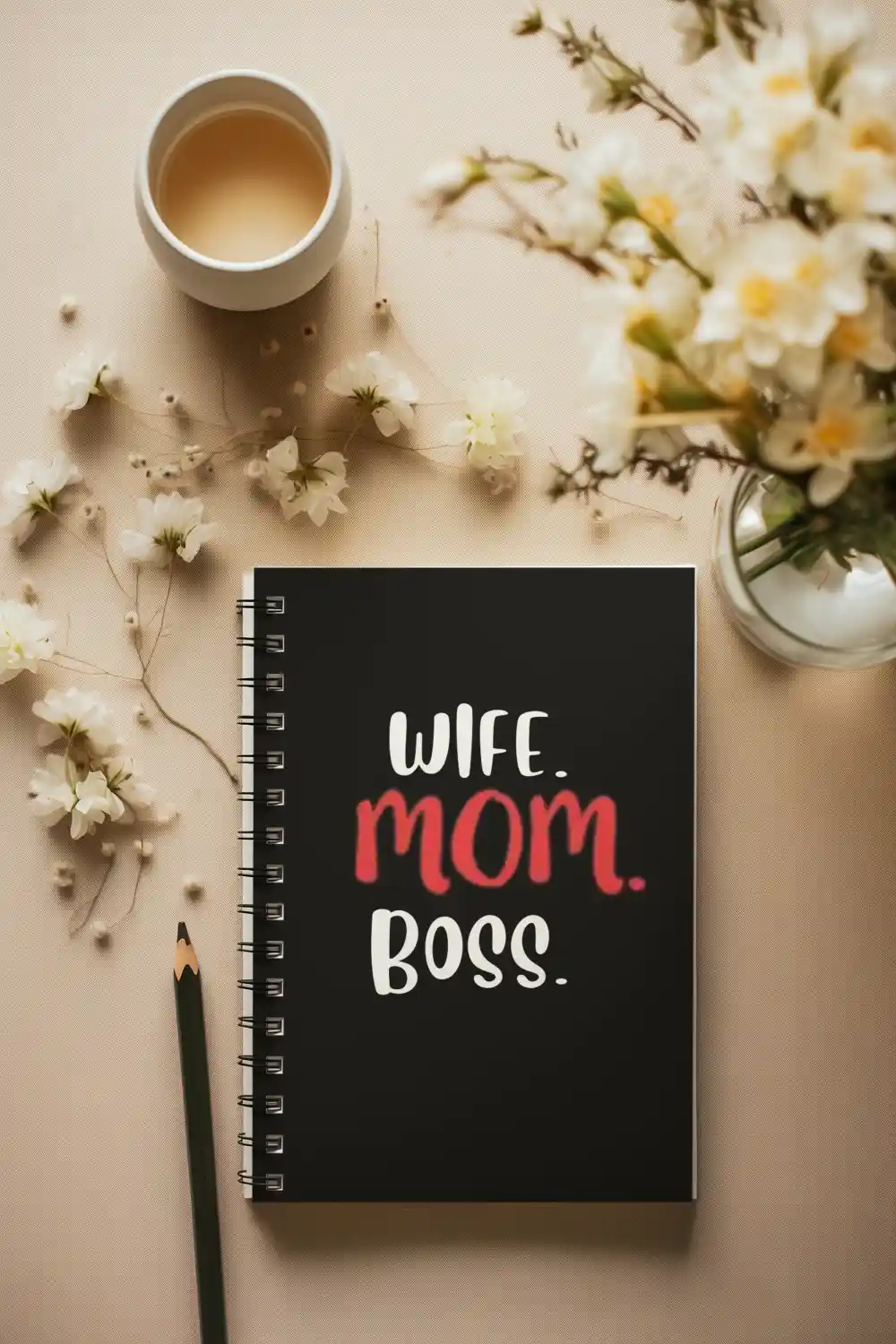 Wife Mom Boss Wirebound Notebook (4)