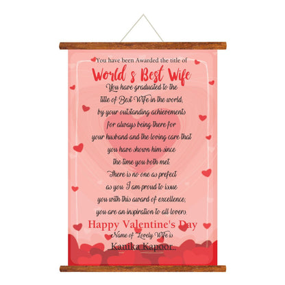 World Best Wife Greeting Card Scroll