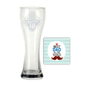 World's Best Dad Personalised Beer Pilsner Glass