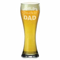World's Greatest Dad Engraved Beer Pilsner Glass