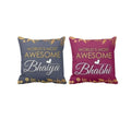 Awesome Bhaiya Bhabhi Cushion Covers & Mugs Combo Gift Set
