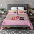 Wow Mom Multicolour Bedsheet - Personalised Gift