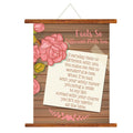 You Light Up My World Romantic Canvas Scroll
