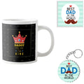 King Daddy Personalised Mug, Coaster & Keychain Combo Set