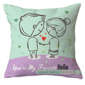 My Favourite Hello Hardest Goodbye Personalised Cushion Cover