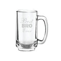 Best Bro Ever Engraved Beer Mug, 580ml - Personalised Gift