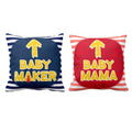 Baby Mama Baby Maker Couple Cushion Cover Set of 2