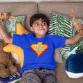 Boys' Super Hero Printed T-Shirt - Black Regular Fit Cotton Tee