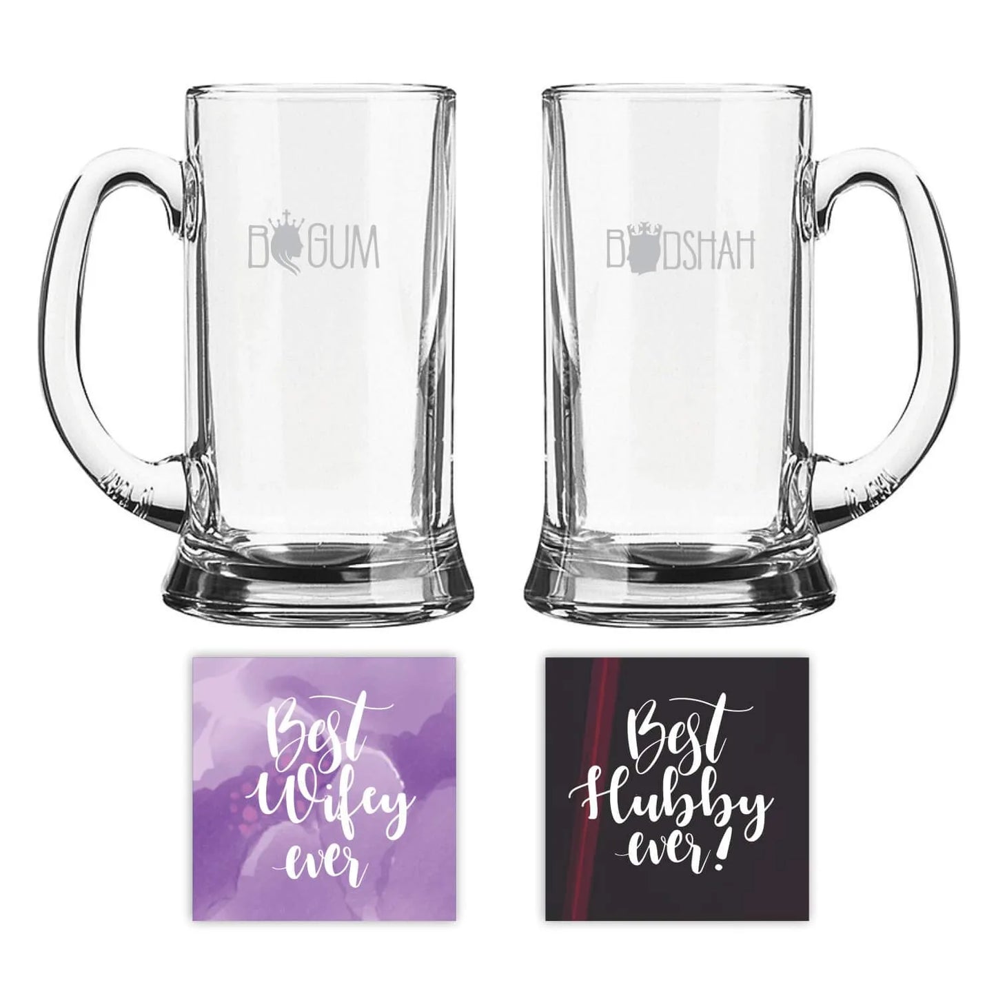 Begum Badshah Engraved Beer Mug