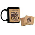 World's Best Dad Coffee Mug - Personalised Black Ceramic Mug