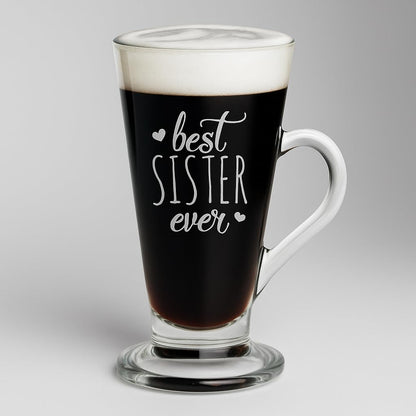 best sister ever glass