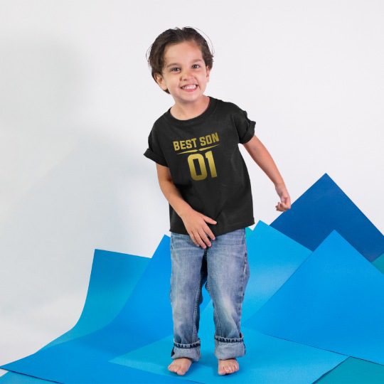 Best Son No.01 Boy's Printed Tshirt