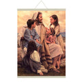 Joyful Lord Jesus Canvas Scroll - Christian Wall Art 18"