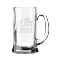 Funny Dad Boss Engraved Beer Mug, Personalised
