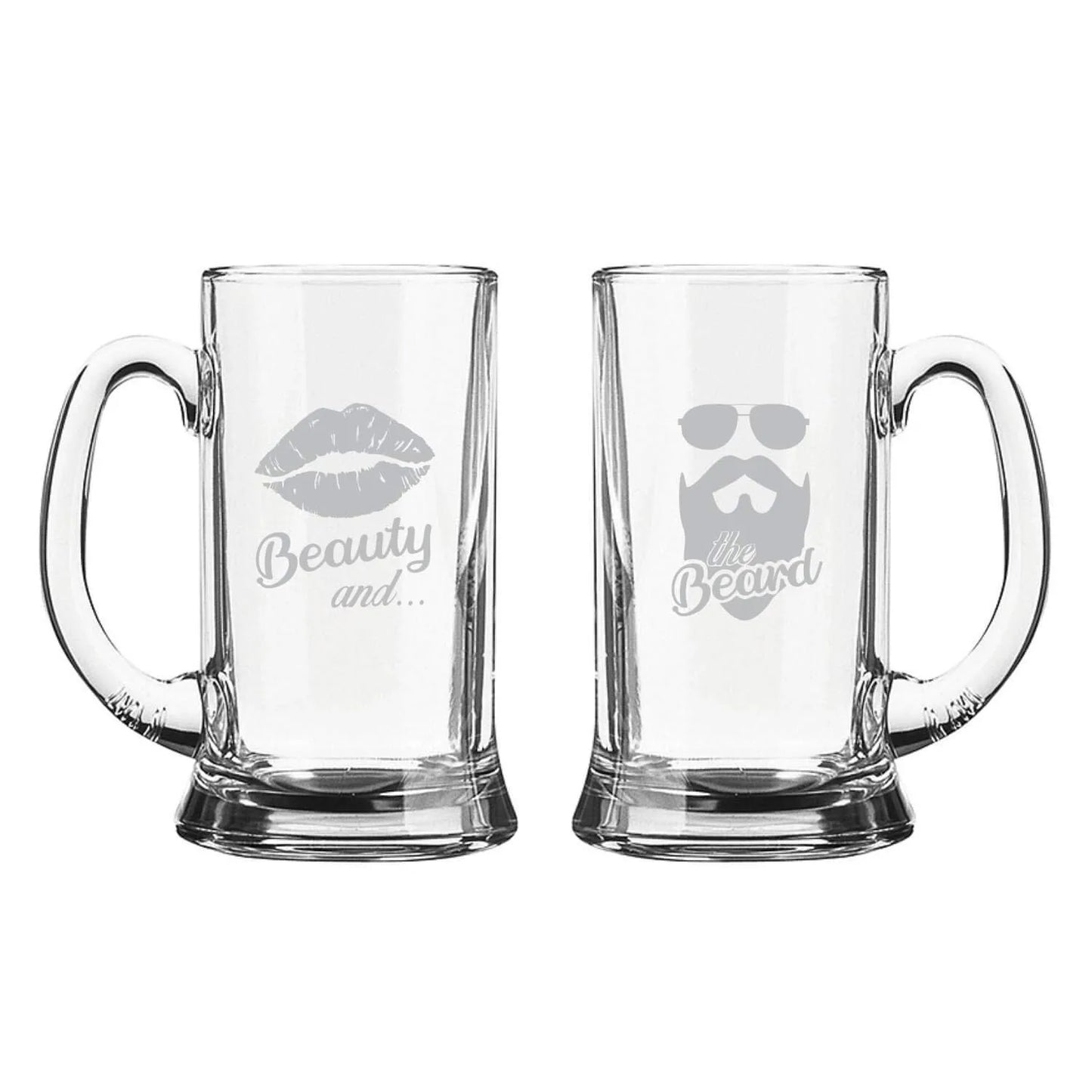 Couple Beauty Beard Beer Mug