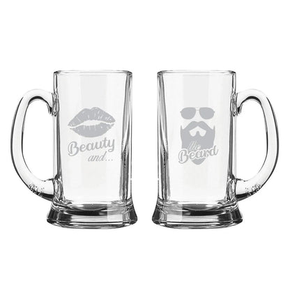 Couple Beauty Beard Beer Mug
