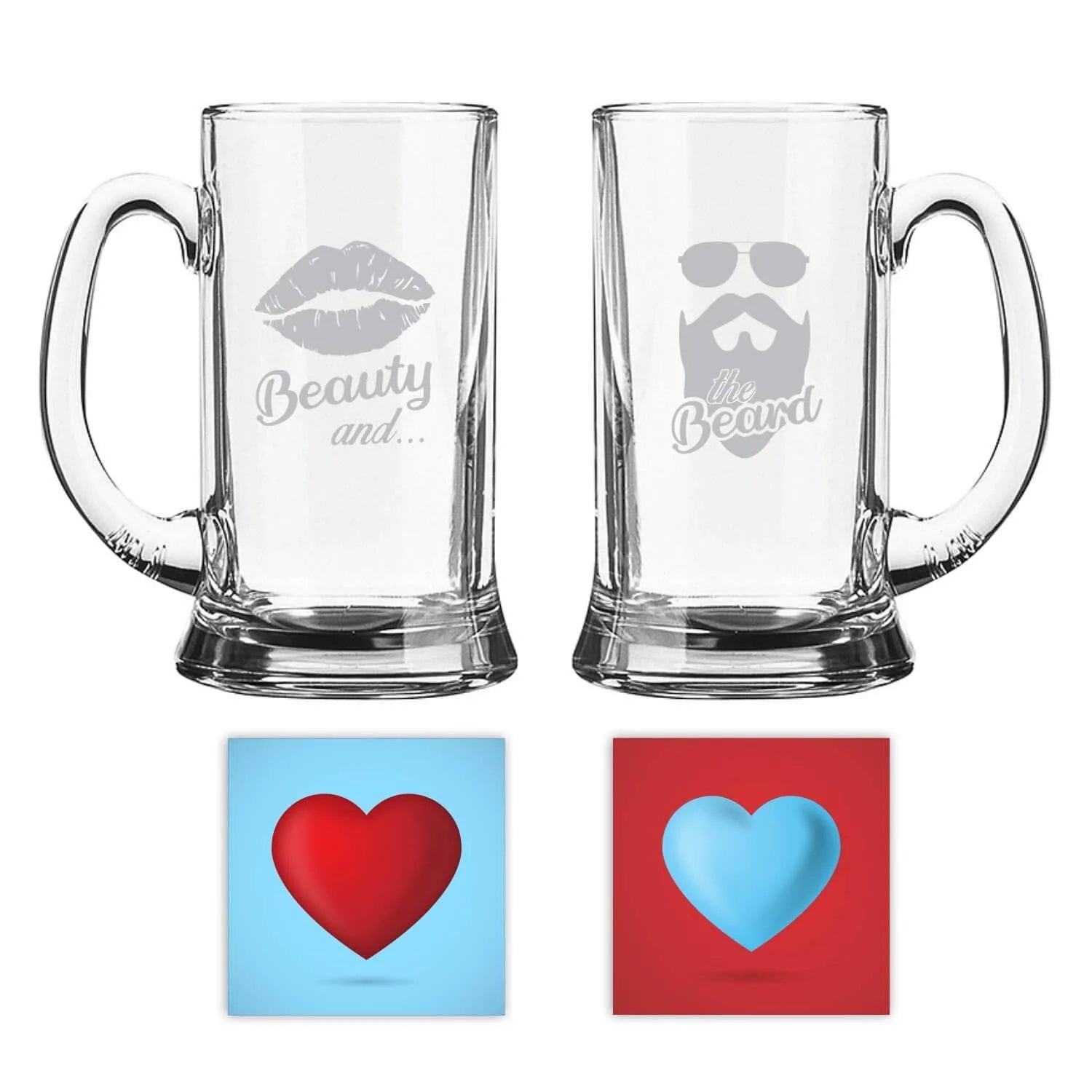 Couple Beauty Beard Beer Mug