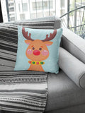 Christmas Cushion Cover - Cute Reindeer Design Decor