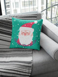 Green Santa Christmas Cushion Cover - Festive Home Decor