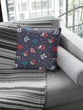 Christmas Socks Pattern Cushion Cover - Festive Home Decor