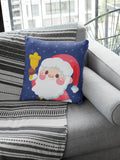 Cute Santa Christmas Cushion Cover - Festive Home Decor