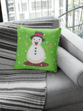 Cute Snowman Christmas Cushion Cover - Festive Home Decor
