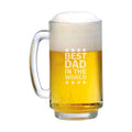 Best Dad in the World Engraved Beer Mug