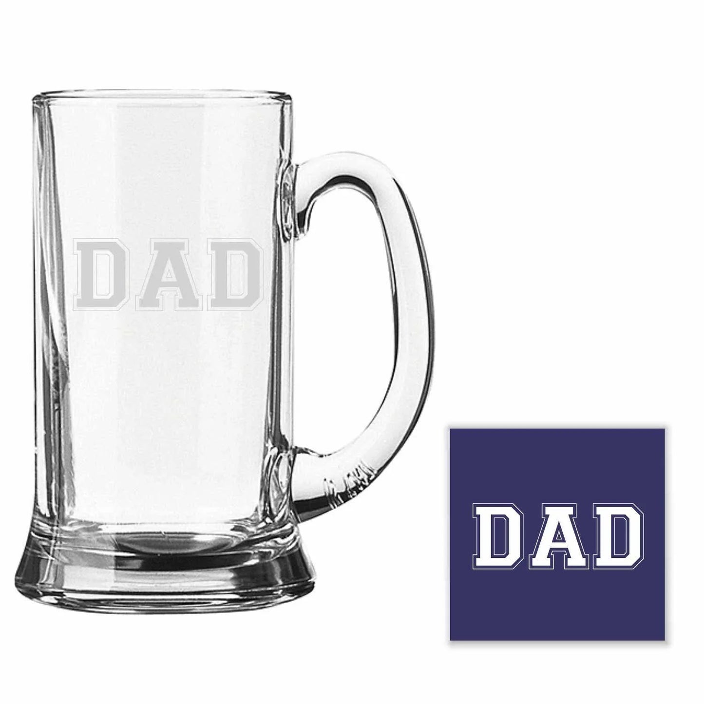 Best Dad in The World Engraved Beer Muscular Mug