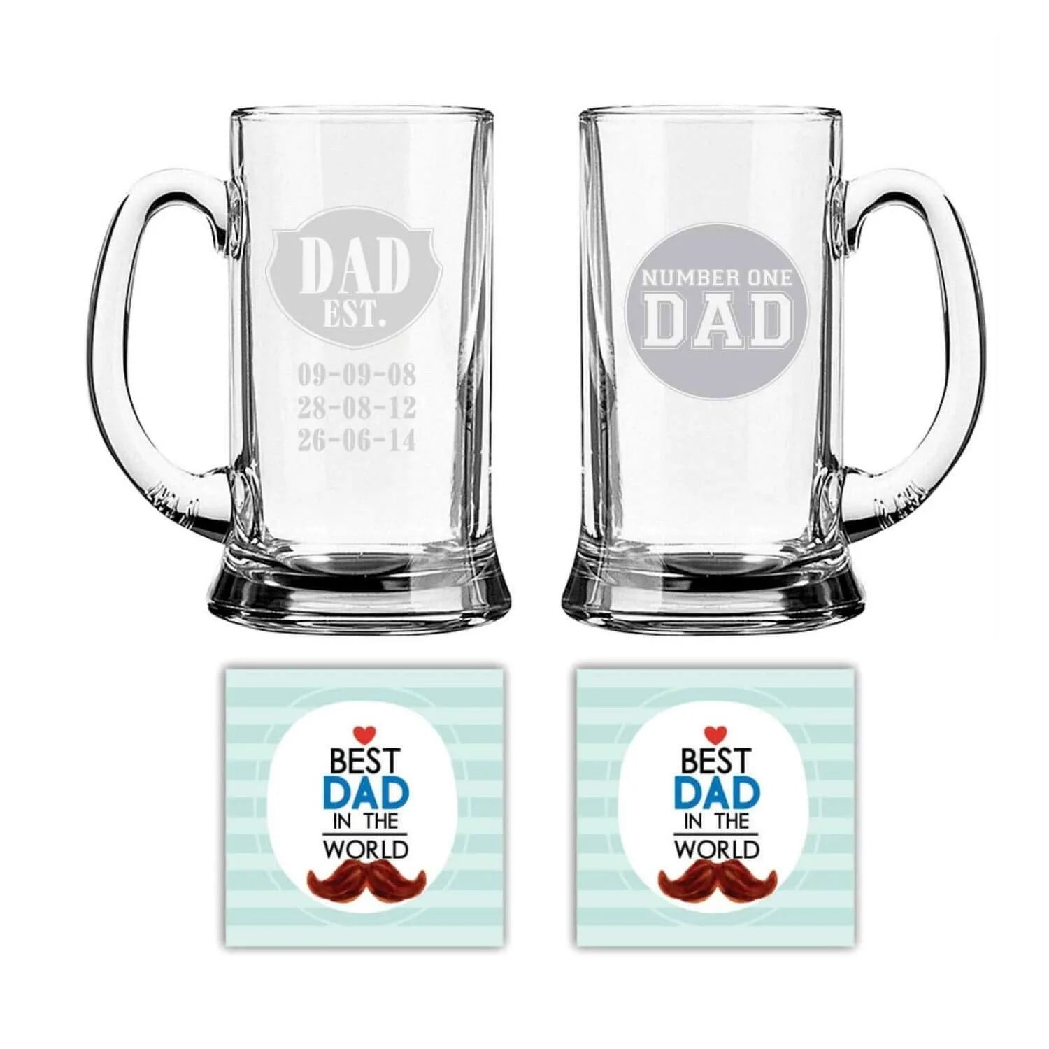Number One dad & Dadest Beer Mug