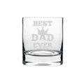 King Best Dad Ever Whiskey Glass With Coaster Gift