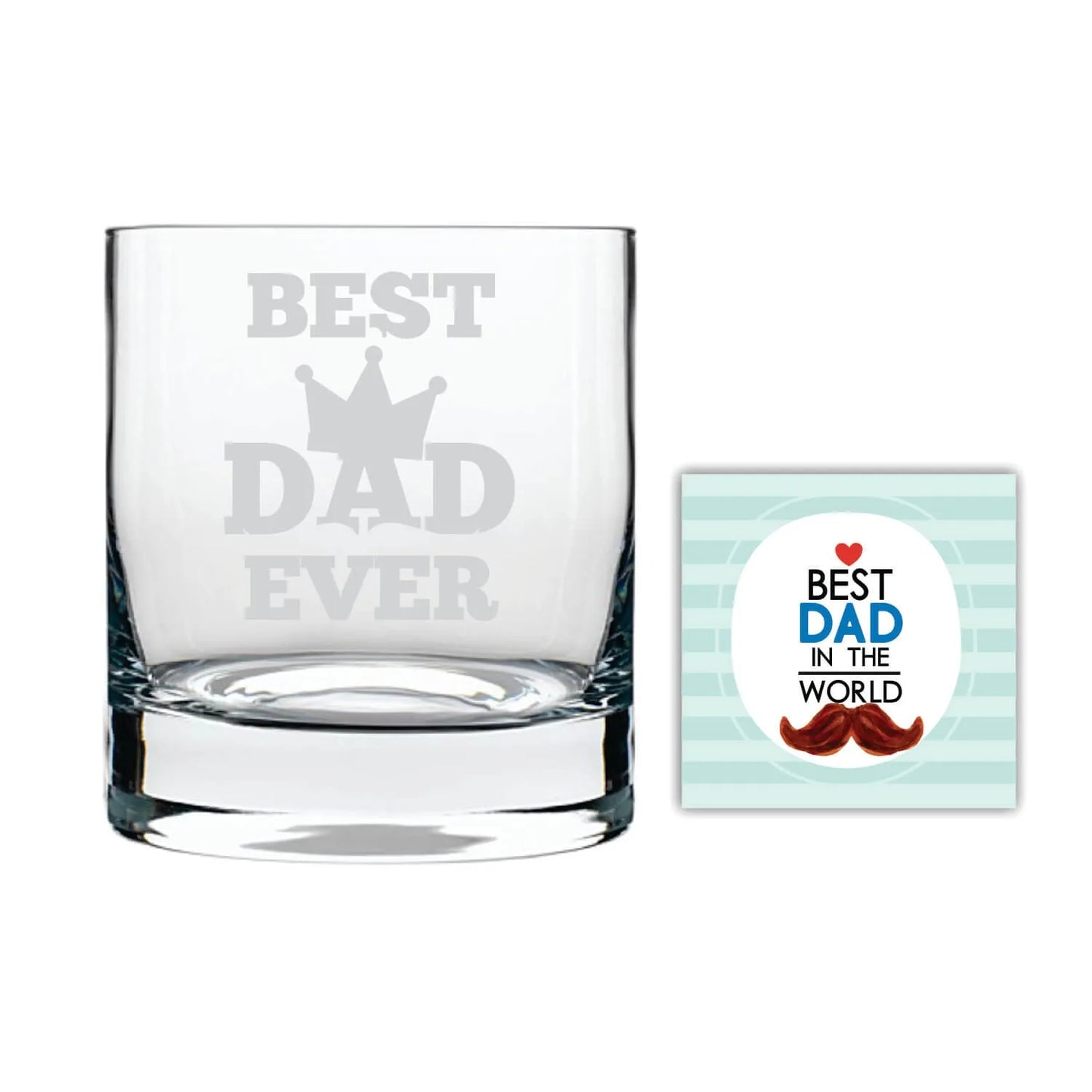 King Best Dad Ever Whiskey Glass