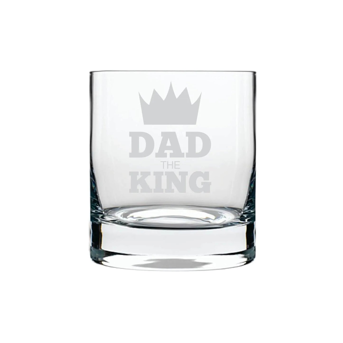 King Dad Engraved Whiskey Glass