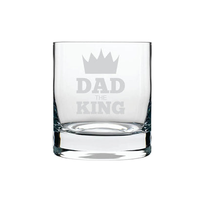 King Dad Engraved Whiskey Glass