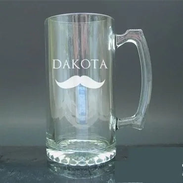 Personalized Engraved Moustache Beer mug