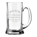 Best Drink in The World Personalised Engraved Beer Glass Mug