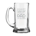 Happy Father's Day Engraved Beer Mug with Coaster