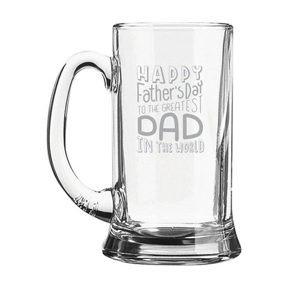 Happy Father day Engraved Beer Mug