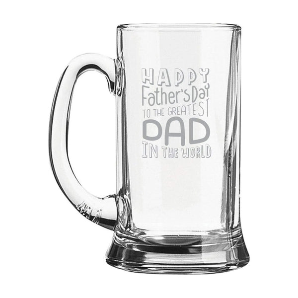 Happy Father day Engraved Beer Mug