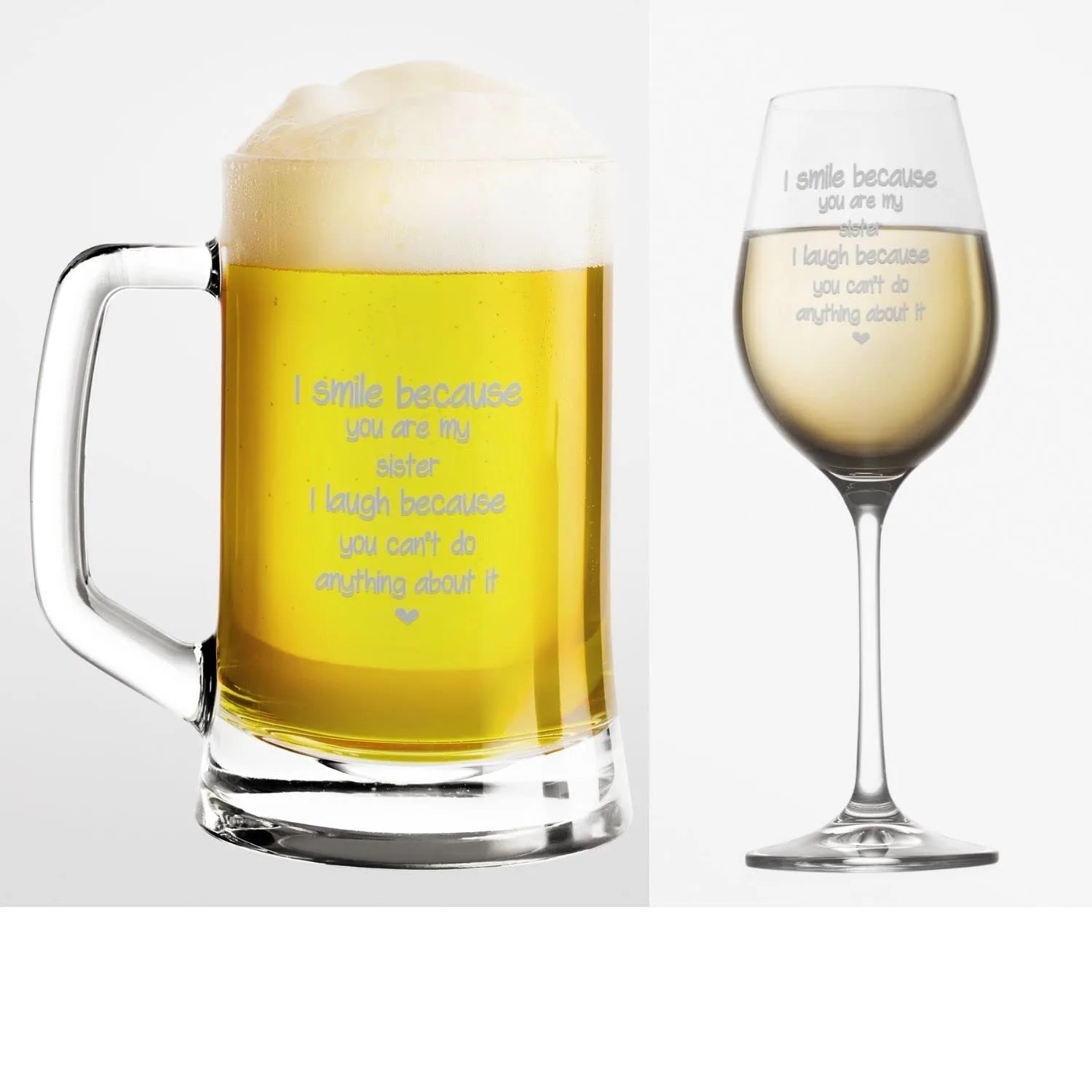 Funny Teasing I Smile I Laugh Beer Mug Wine