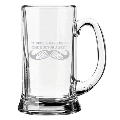 A Beer a Day Boyfriend Engraved Beer Mug