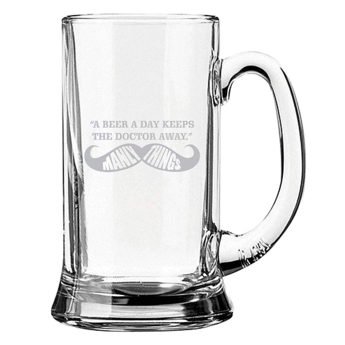A Beer a Day Boyfriend Engraved Beer Mug