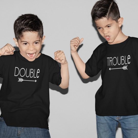Double Trouble Printed Cotton T-Shirt