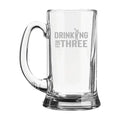 Drinking for Three Engraved Beer Mug - Personalised