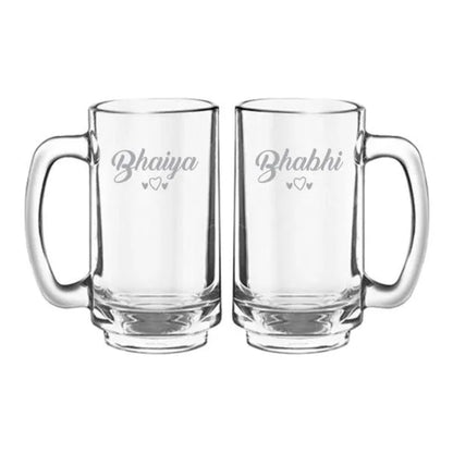 World Greatest Bro & Bhabhi Engraved Beer Mug