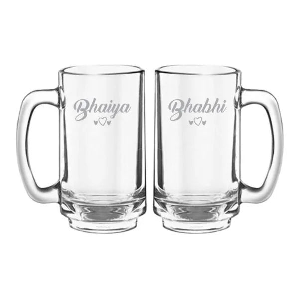 World Greatest Bro & Bhabhi Engraved Beer Mug